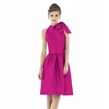 ALFRED SUNG Fuchsia Midi Dress size 10