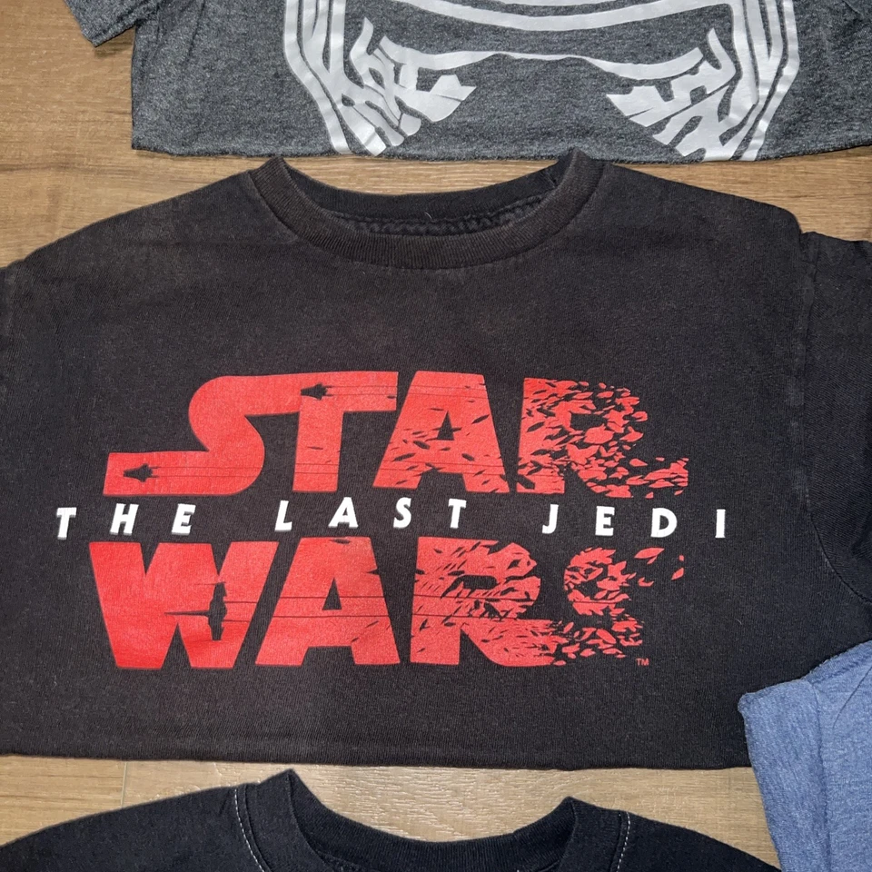 Star Wars T-shirt Lot - 9 Total, 6 SS ,  2 LS,  and 1 hoodie, Kids Small - Image 3 of 4
