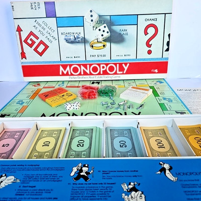 1975 Monopoly Game by Parker Brothers Complete in Very Good Condition 1975