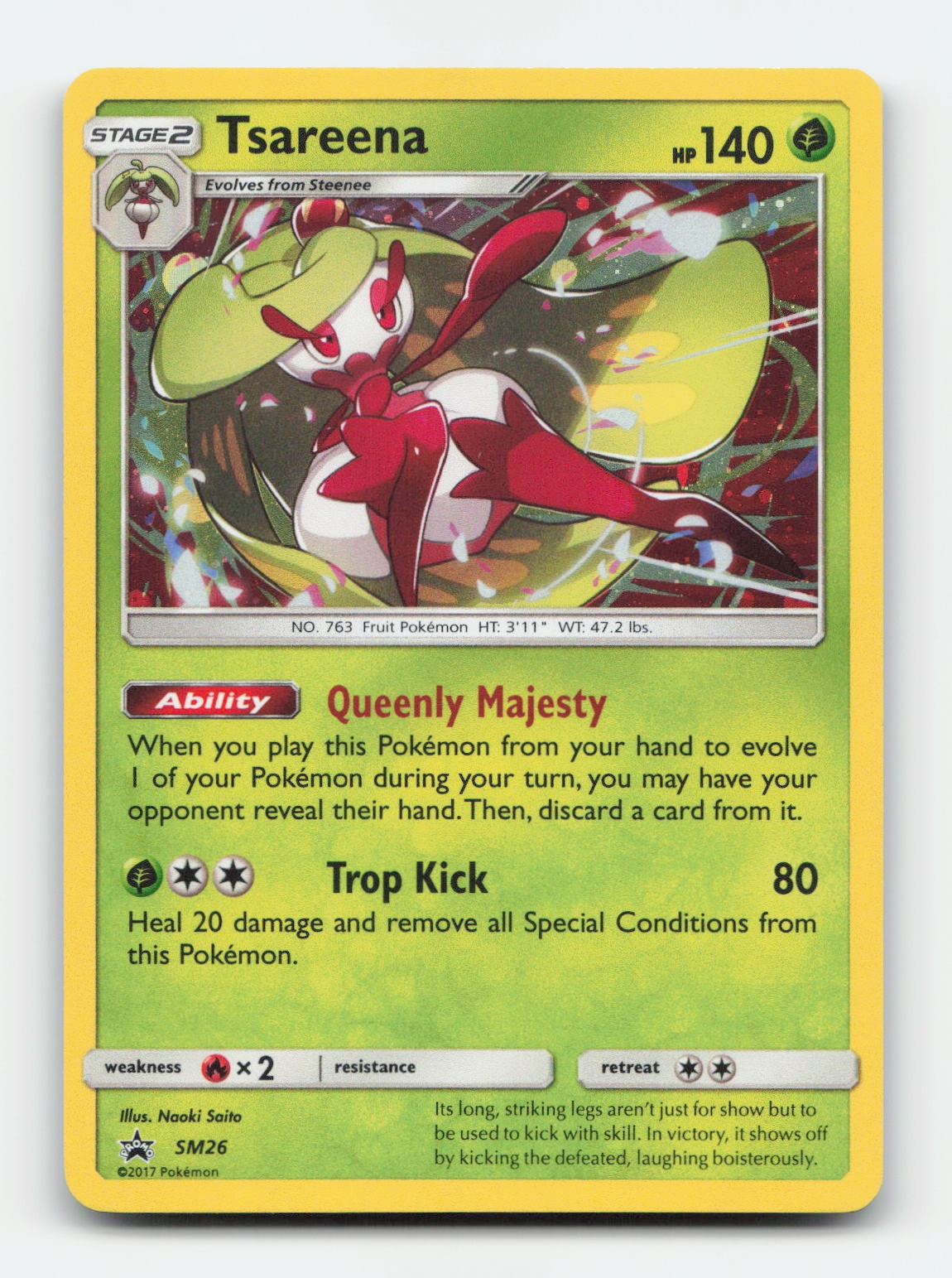 Tsareena - SM26 - Holo P Sun & Moon Promo Pokemon NM
