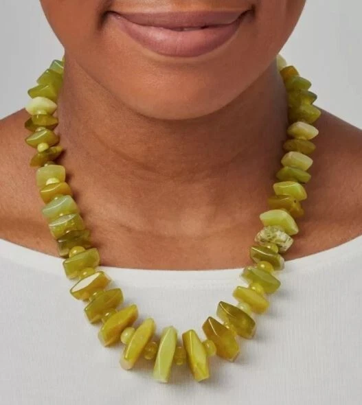 Collar Jay King plata esterlina serpentina verde coreana 18" Foto 3 de 3