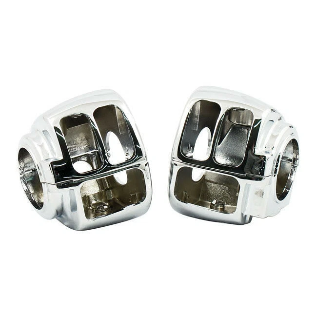 Extensions de commutateur de clignotant chromé en pouces Harley Davidson XL XR Softail V-Rod Touring Dyna