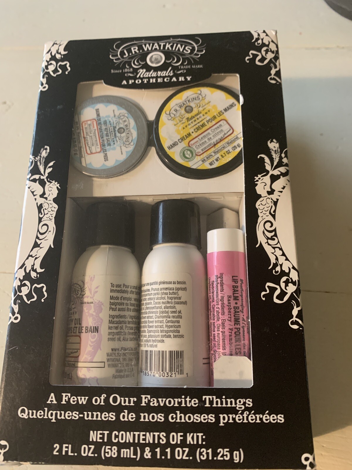 J.R.WATKINS  APOTHECARY HAND&BODY LOTION,LIP BALM,FOOT REPAIR SALVE,LEMON HAND