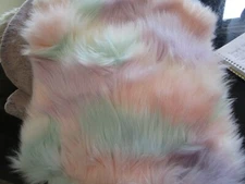 Pottery Barn teen tie dye  18" multi faux fur pillow cover photo shoot sample