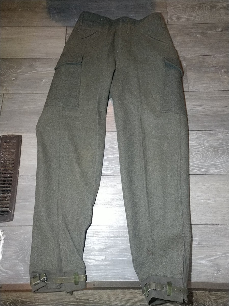 パンツ swedish army 1945 Vintage WW2 1945 ACB Swedish Military Wool Pants Trousers