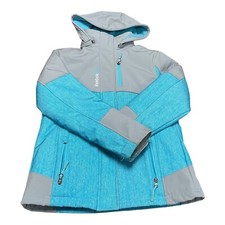 Reebok kids 2-in-1 Jacket Detachable Hood Blue Grey Size L14/16