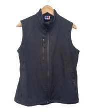 Womens Russell 141f Soft Shell Gilet Bodywarmer Uniform Black Size Xl