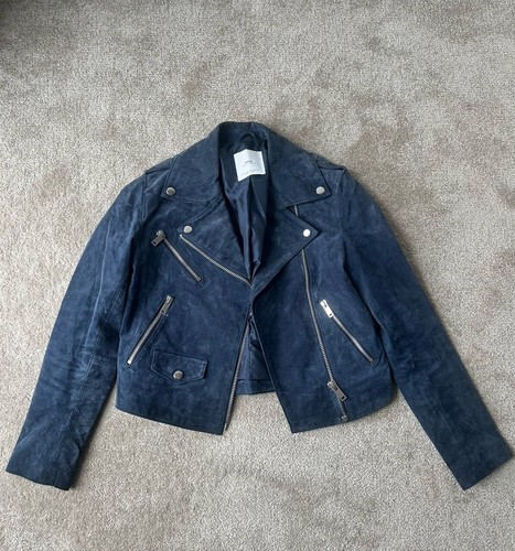 Mango Leather Biker Jacket Size XS - Picture 1 of 5