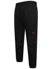 Mens Fleece Jogger Work Zip pocket Jogging Bottoms Knee Panels Site Trouser Size