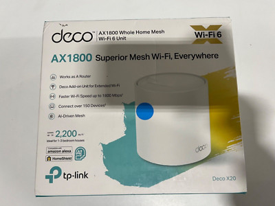 TP-Link - Deco AX1800 (1 pack) Dual-Band Whole Home Mesh Wi-Fi 6 System