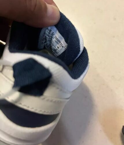 Nike Pico III TDV weiß marineblau Leder Schuhe Turnschuhe Kleinkind Jungen Größe 6 Vintage 2008 - Bild 4 von 5