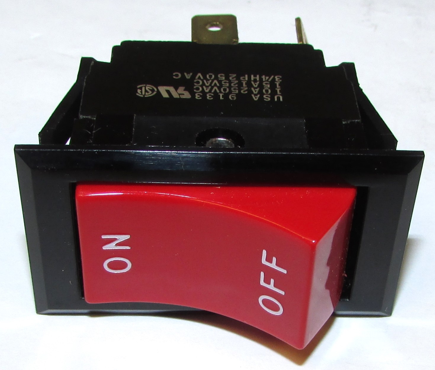 EATON 8961K52 RED ON OFF Rocker Switch 9116 10-15 Amp 125-250VAC 3/4HP ...