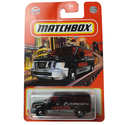 New Matchbox NISSAN NV VAN Metal Series Black Courtesy Shuttle 66/100 2021 Ret