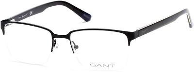 Gant GA3111 002 Black Semi Rim Metal Optical Eyeglasses Frame 58-18-145 RX
