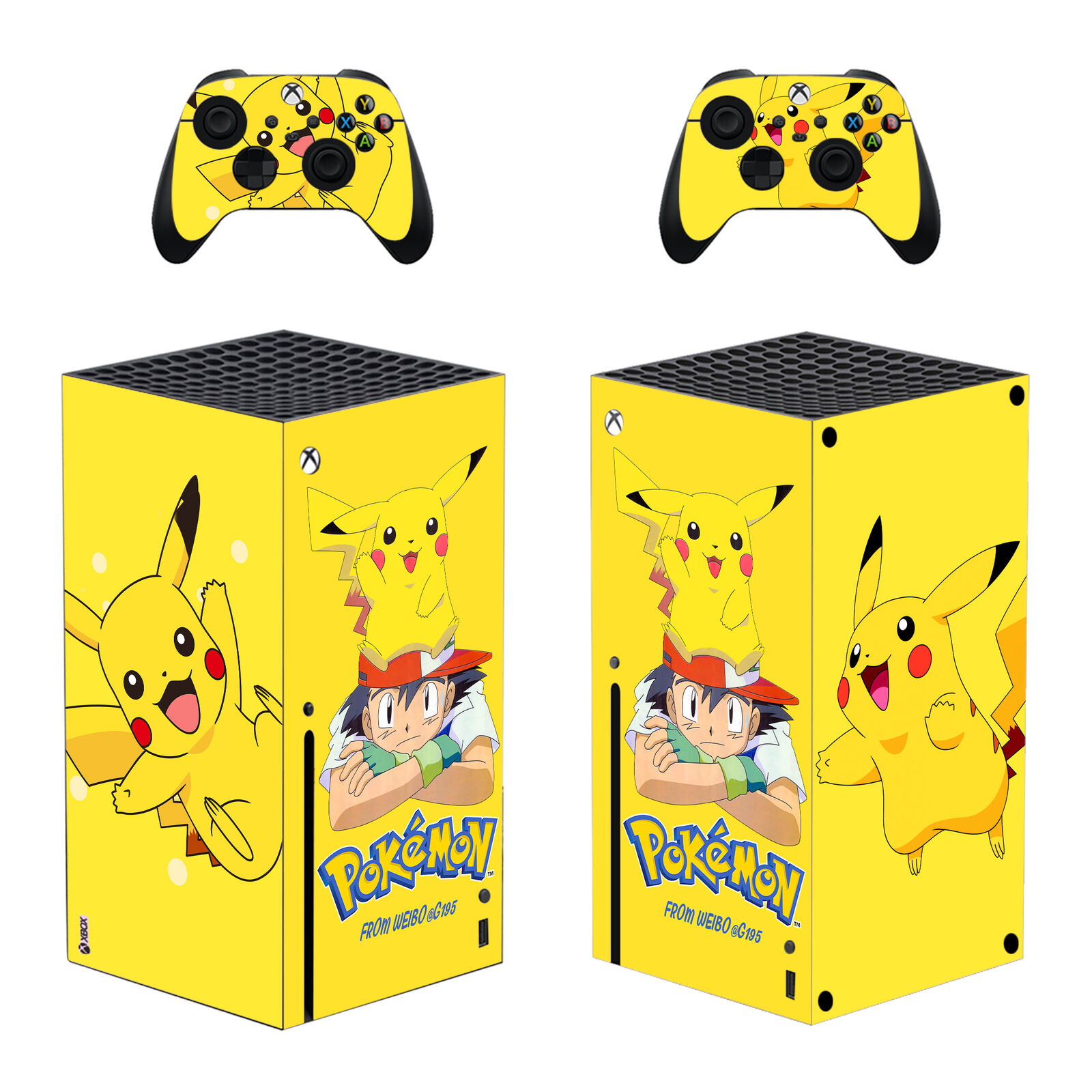 Xbox Series X Console Controllers Vinyl Skin Sticker Decals Pokemon Cute  Pikachu