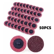 50Pcs 2 in Medium Grit Roll Lock Surface Die Grinder Sanding Quick Change Disc
