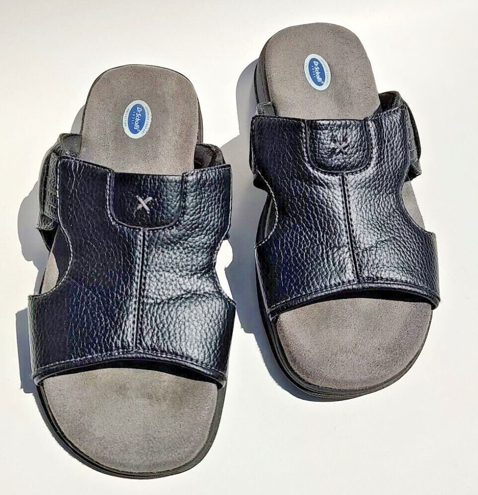 Dr. Scholl's Mens Faux Leather Sandals Shoes Slides S… Gem