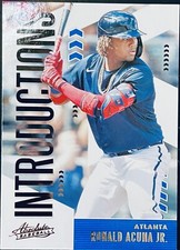 2020 Absolute Baseball Introductions Foil SP Ronald Acuna JR.