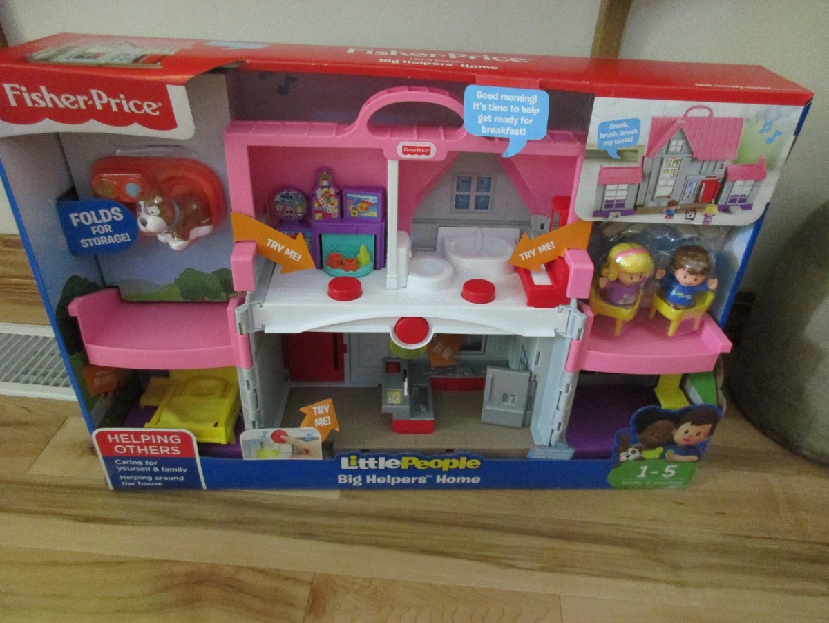 Fisher Price Little People Big Helpers Home House Pink sounds New dog puppy  toy 887961685275