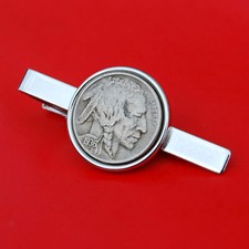 US 1936 Indian Head Buffalo Nickel 5 Cent Coin Tie Clip Clasp NEW