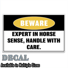Horses Beware Decal Sticker