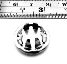 7/16" ID Hole Cap Nickel Plated Steel Push On Pole Hole 7/16" All Weather Marine
