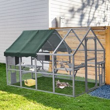 GRAVEE 3-Tier Outdoor Cat House Large Animal Enclosure Half Waterproof Portable