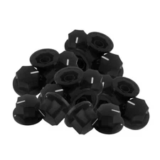 20pcs Black Color Small 7-Side Plastic Knobs J Bass Guitar Tone Control Knobs