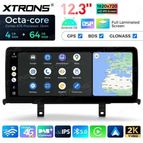 12.3" Android 14 4G 64GB Car Stereo GPS Radio Head Unit For BMW F20 F21 F23 NBT - Picture 5 of 21