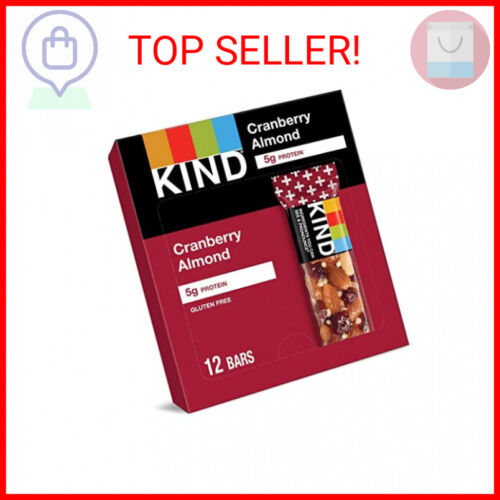 KIND Bars, Cranberry Almond, Healthy Snacks, Gluten Free, 12 Count