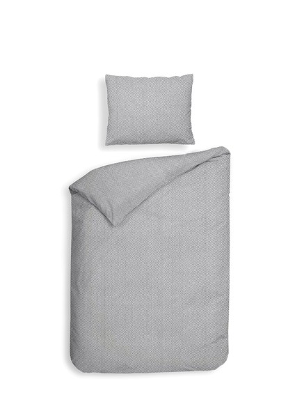 Heckett & Lane Flanell BettwäSche 155X220 Spina Light Grey Silber FischgräT Uni-image