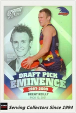 2013 Select AFL Prime Draft Pick Eminence Card DPE2 Brent Reilly (Adelaide)