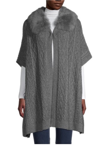 Sofia Cashmere Women's Gray Shearling 