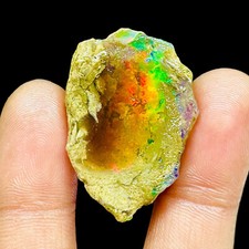 55.45 Cts Natural Ethiopian Opal Rough 36x25mm Huge Untreated Loose Gemstone