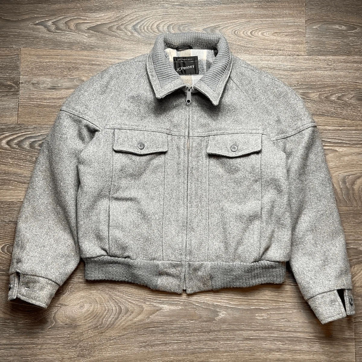 vintage 70s jc penny wool jacket