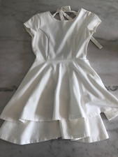 Windsor White Short Sleeve Open Back Dress Size Small