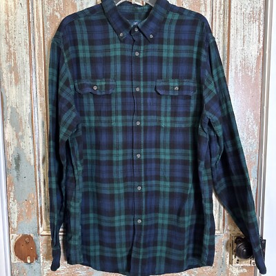 George Shirt Men XL (46-48) Blue Green Plaid Button Down Flannel | eBay George Shirt Men XL (46-48) Blue Green Plaid Button Down Flannel | eBay
