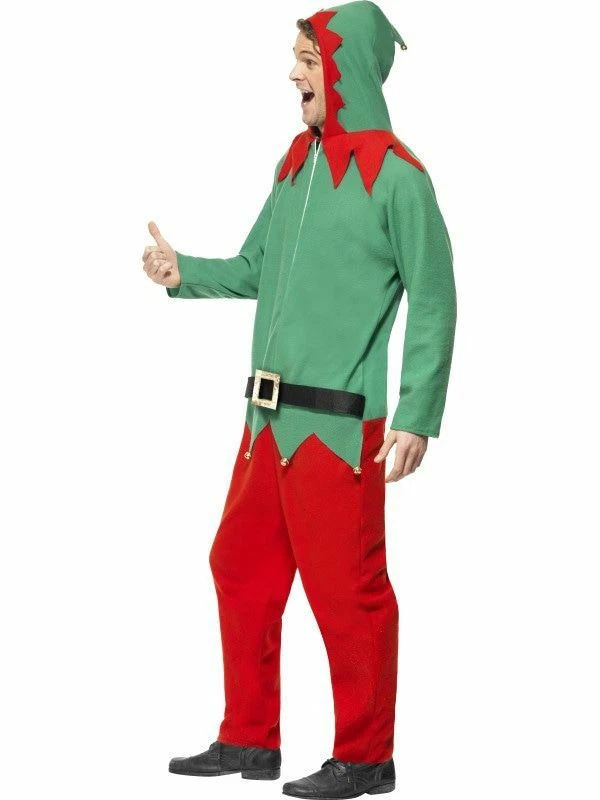 XL Navidad Vestido Elegante Para Hombres Unisex Elfo Una Pieza Disfraz Traje por Smiffys Foto 3 de 3