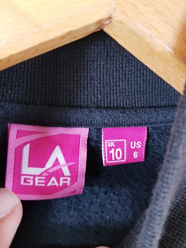 LA Gear Jacket Womens Black Full Zip adult Size 10 - Picture 2 of 10