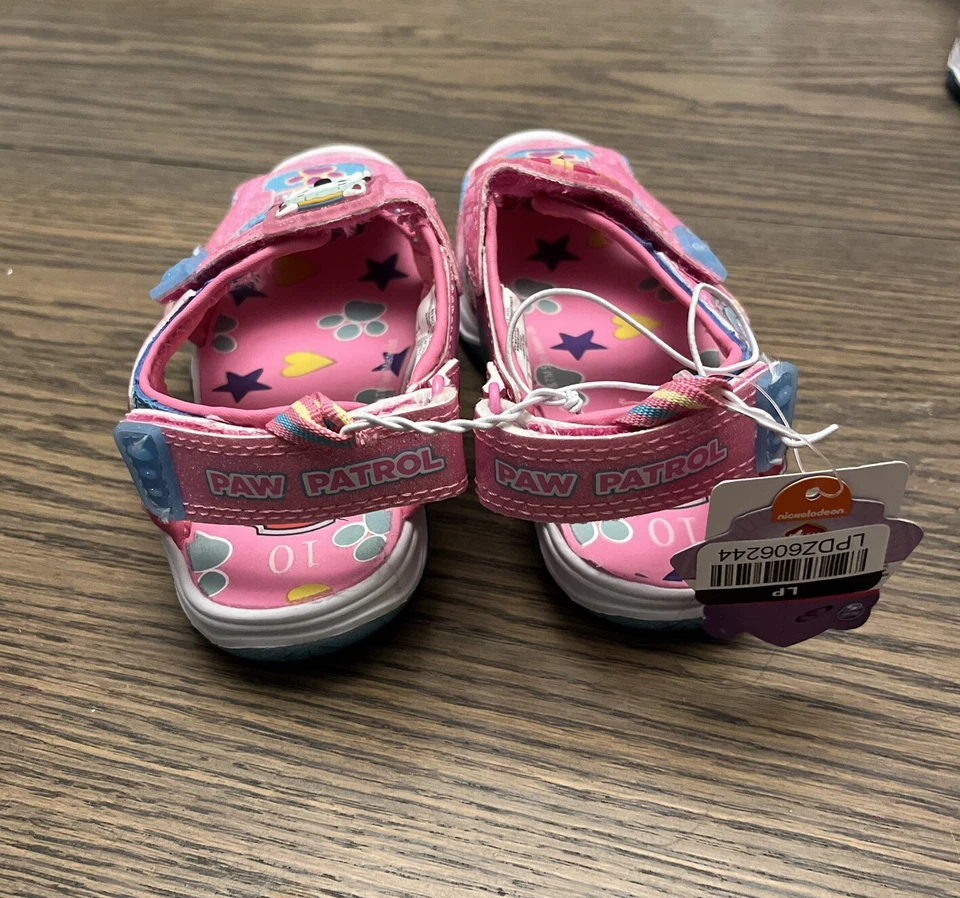 NEW Toddler Girls' PAW Patrol Ankle Strap Sandals - Pink 10T Foto 3 de 3