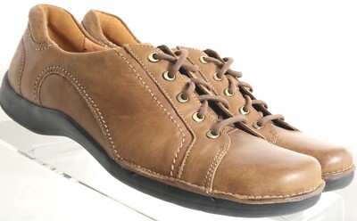 Clarks Unstructured Brown Lace-Up Comfort shoes Oxford 62428 Women's 7.5 M