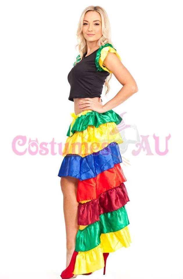 Señoras Señorita Española Disfraz de Bailarina Flamenca Vestido Elegante Conjunto de Fiesta Foto 3 de 4