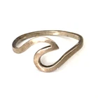 Vintage Ring MARKED 925 STERLING SILVER Size 6.5 Wave Band Jewelry lot y