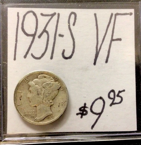 1931 S Mercury Silver Dime VF! ENN Coins