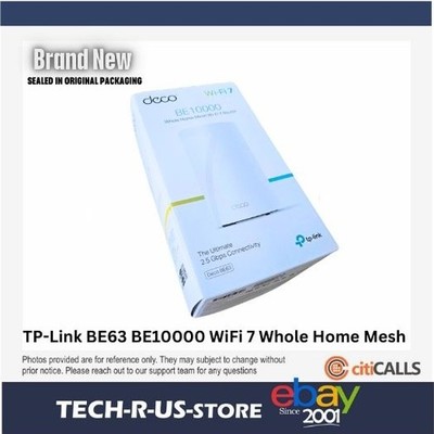 TP-Link DECO BE63 BE10000 2.5G Whole Home Mesh Wi-Fi 7 Router Tri-Band 1 PACK