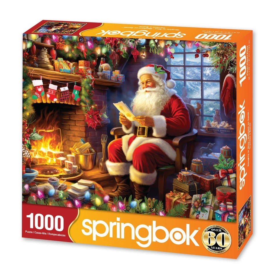 Christmas Jigsaw Puzzle by Springbok Naughty or Nice 1000 Piece USA Made - Image 2 of 2