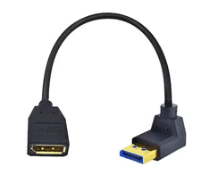 DisplayPort Extension Cable, Down Angle Male to Female DP 1.4 (1 Ft) - 8K@60Hz