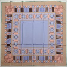 RDC15218 TIFFANY AND CO. Lilac Gem Border Silk Scarf 90cm