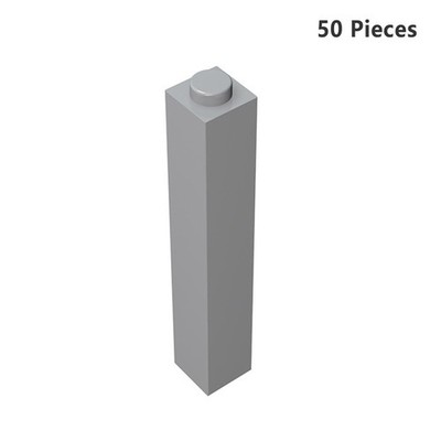 2453 Brick 1X1X5 Light Gray Bricks 50 PCS Bricks, Pieces & Parts 100% Compatible