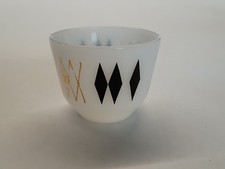 Federal Glass Harlequin Atomic Black Gold Dia...